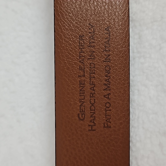 Joseph Abboud | Men's Brown Leather Handcrafted in Italy  Gun Metal Buckle 54 - Picture 8 of 9